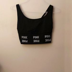 Victorias Secret PINK Sports Bra/ Black and White/ Sz L/Yoga/ Gym/ Beach